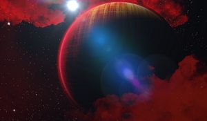 Preview wallpaper planet, red, fantasy, star, space