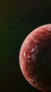 Preview wallpaper planet, red, surface, space, stars