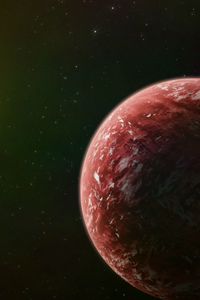 Preview wallpaper planet, red, surface, space, stars