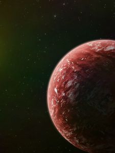 Preview wallpaper planet, red, surface, space, stars
