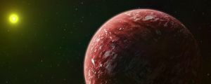 Preview wallpaper planet, red, surface, space, stars