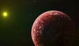 Preview wallpaper planet, red, surface, space, stars