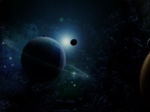 Preview wallpaper planet, ring, star, space