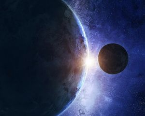 Preview wallpaper planet, satellite, space, universe, galaxy, planets