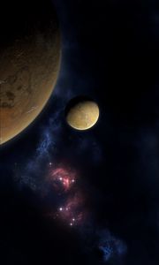 Preview wallpaper planet, satellite, space, ball, outer space