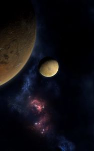 Preview wallpaper planet, satellite, space, ball, outer space