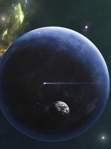 Preview wallpaper planet, satellites, space, sky