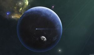 Preview wallpaper planet, satellites, space, sky