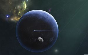 Preview wallpaper planet, satellites, space, sky