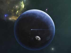 Preview wallpaper planet, satellites, space, sky