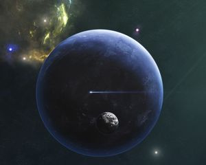 Preview wallpaper planet, satellites, space, sky