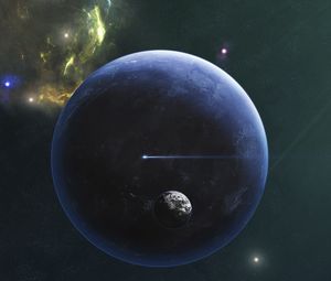 Preview wallpaper planet, satellites, space, sky