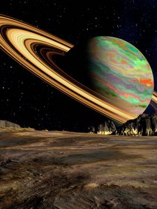 Preview wallpaper planet, saturn, space, ring