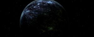 Preview wallpaper planet, shadow, dark, space, stars, universe