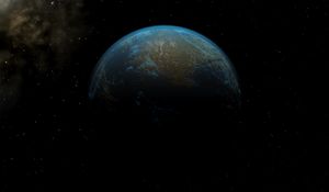 Preview wallpaper planet, shadow, space, stars, universe, dark