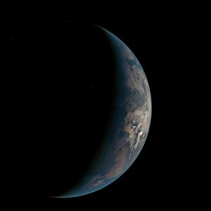 Preview wallpaper planet, shadow, space, dark