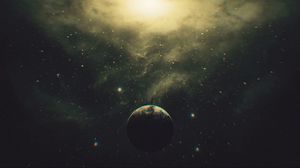Preview wallpaper planet, shine, galaxy, nebula, stars
