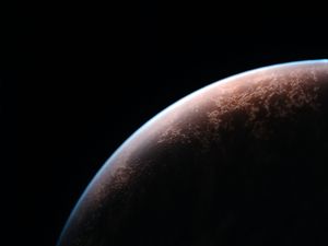 Preview wallpaper planet, space, circle, dark