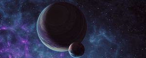 Preview wallpaper planet, space, satellite, universe, outer space