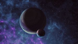 Preview wallpaper planet, space, satellite, universe, outer space