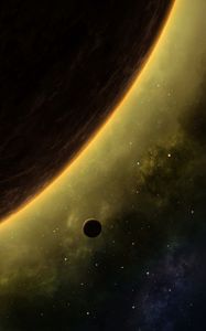 Preview wallpaper planet, space, satellite, outer space