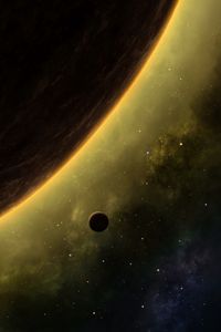 Preview wallpaper planet, space, satellite, outer space