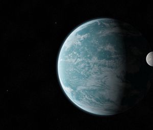 Preview wallpaper planet, space, shadow, stars
