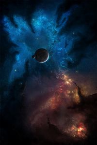 Preview wallpaper planet, space, starry sky, universe, galaxy, nebula
