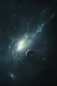 Preview wallpaper planet, space, stars, universe, art