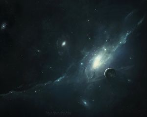 Preview wallpaper planet, space, stars, universe, art