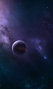 Preview wallpaper planet, space, stars, milky way, shine, dark