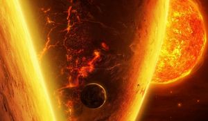 Preview wallpaper planet, space, sun, radiation