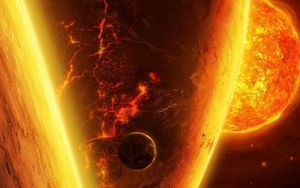 Preview wallpaper planet, space, sun, radiation