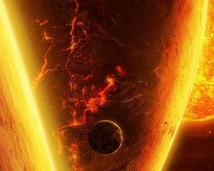 Preview wallpaper planet, space, sun, radiation