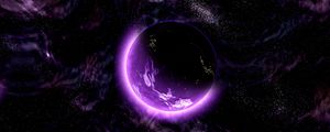 Preview wallpaper planet, space, universe, galaxy, purple
