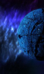 Preview wallpaper planet, space, universe, galaxy, blue