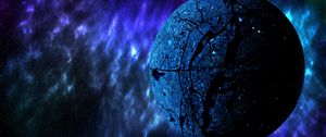 Preview wallpaper planet, space, universe, galaxy, blue