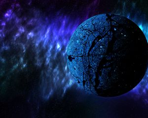 Preview wallpaper planet, space, universe, galaxy, blue