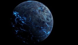 Preview wallpaper planet, sphere, surface, space, dark