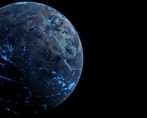 Preview wallpaper planet, sphere, surface, space, dark