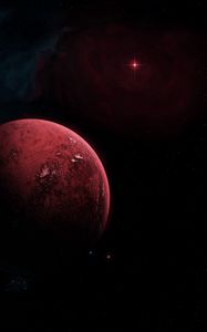 Preview wallpaper planet, stars, dark, space, outer space