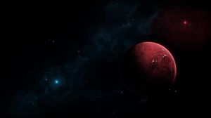 Preview wallpaper planet, stars, dark, space, outer space