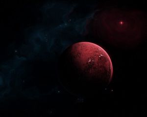 Preview wallpaper planet, stars, dark, space, outer space