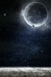 Preview wallpaper planet, stars, galaxy