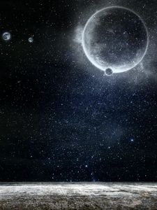 Preview wallpaper planet, stars, galaxy