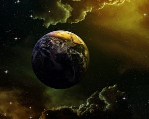 Preview wallpaper planet, stars, galaxy, space