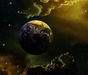 Preview wallpaper planet, stars, galaxy, space