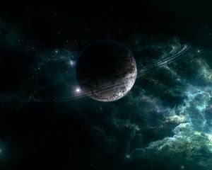 Preview wallpaper planet, stars, nebula, galaxy, space