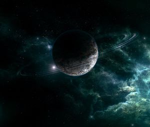 Preview wallpaper planet, stars, nebula, galaxy, space