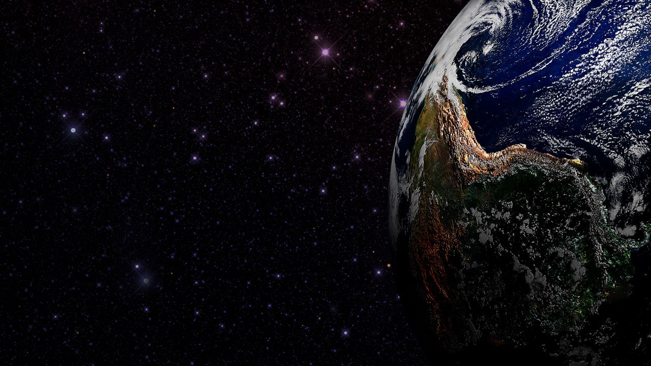 Wallpaper planet, stars, space, outer space, universe
